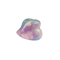 Mini pinza de pelo de corazón en acetato con degradado irisado violeta azul y amarillo - Púrpura Deslumbrante (2.5cm)