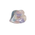 Cute heart-shaped acetate hair claw clip with colorful macaron marbling effect - Vibrant Purple (2.5cm)