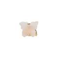 Mini pinza de pelo de mariposa en resina blanco crema con muelle de metal dorado - Blanco Roto (2cm)