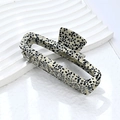 Pinza per capelli quadrata minimalista in acetato con motivo a pois neri e bianchi - 9.5CM / Pois Neri