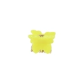 Elegante molletta per capelli a farfalla in acrilico giallo traslucido color caramella - Giallo Neon (2cm)