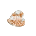 Mini heart acetate hair claw clip with orange and white marble texture finish - Vibrant Yellow (2.5cm)