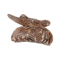 Pinza para el pelo grande de acrílico con elegante diseño de carey negro y marrón - Café Rayado (11.5cm)