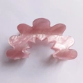 Molla per capelli in acrilico rosa marmorizzato con elegante design a onde - Motivo Marmo (Rosa 8cm) / Rosa 8cm