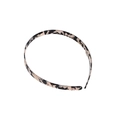 Klassischer Haarreif aus Acetat mit Leoparden-Schildpattmuster und Antirutsch-Zähnen - Leopardenmuster Stirnband 13cm / 13cm