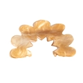 Pince à cheveux élégante en acétate champagne avec design ondulé et fini perlé - Motif Marbre (Jaune 8cm) / Jaune 8cm
