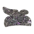 Large acrylic butterfly hair claw clip with grey, black, and iridescent purple patterns - Stripe Purple (11.5cm)