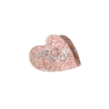 Pinza para el pelo de corazón en acetato rosa con perlas para peinados elegantes - Rosa Floral 9cm