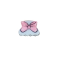 Mini acrylic hair claw clip in light blue with a pink polka dot bow design - Light Pink Bowknot (4cm)