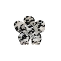 Eleganter Haarklammer-Blumenclip mit schwarz-weißem Marmormuster für Damen - Schwarz-Weiß-Muster 7.3cm