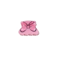 Pink translucent acrylic mini bow hair claw clip with cute white polka dots for girls - Rose Red Bowknot (4cm)