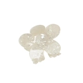 Eleganter cremeweißer Blumen-Haarclip mit perlmuttartiger Marmortextur für Damen - Texturiertes Weiß 7.3cm