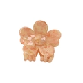 Schicke Haarspange in Blumenform mit rosa-orangefarbenem Farbverlauf aus Acetat - Buntes Orange 7.3cm