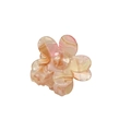 Pink and beige marble pattern flower hair claw clip with gradient acrylic finish - Colorful Pink 7.3cm