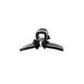 Large butterfly bow hair claw clip in elegant black and transparent acrylic finish - Black Bowknot Hair Claw 10.5cm