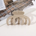 Minimalistische glänzende große Haarklammer für dickes Haar in elegantem Milchtee - Khaki 10.1cm