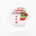 Cute snowman Christmas hair claw clip with red and green scarf for festive holiday hairstyles - Snowman
