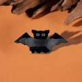 Molla per capelli a forma di pipistrello nero con glitter per acconciature Halloween - Pipistrello Nero / 9.2cm