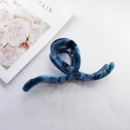 Große Haarspange aus Acetat mit blauem Marmormuster und stilvollem Farbverlauf - Band Blau (11.5)