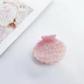 Pinza per capelli a conchiglia in acetato rosa con strass per acconciature eleganti - 5cm / Rosa Con Strass