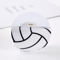 Acrylic volleyball claw clip in white and black with durable gold metal spring - Volleyball (7.9cm)