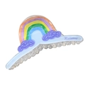 Acrylic rainbow and purple cloud hair claw clip with Rainbow text design - Rainbow Pattern Style (Rainbow)