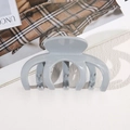 Große Haarklammer in glänzendem Dunkelgrau für dickes Haar im minimalistischen Design - Grau 10.1cm