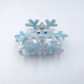 Molla per capelli a fiocco di neve rosa e bianco con simpatico dettaglio sorriso - Fiocco di neve blu