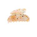 Elegant acetate butterfly hair claw with sparkling rhinestones and sun pattern details - Multicolor Rhinestone