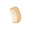 Elegant tortoiseshell acetate wide-tooth hair comb in beige and light brown marble texture - 10cm / Beige