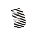 Elegant wide-tooth hair comb featuring a retro black and white horizontal striped design - 10cm / Black & White Stripes