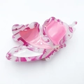 Pink marbled butterfly hair claw clip with acetate finish and sparkling rhinestones - 9.3cm / Pink