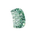 Elegant green marble acetate hair comb with 11 teeth for vintage styling and portable use - 10cm / Turquoise Green