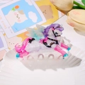 Acrylic Christmas hair claw with cute unicorn design and purple mane detail - Unicorn Style (8.5cm)