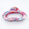 Pince à cheveux nuage en acétate marbré rose et pastel pour femmes aux cheveux épais - 11.2cm / Multicolore