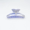 Elegant lavender marble acetate starfish claw clip with rhinestones for hair - Purple Starfish Rhinestone Shark Clip