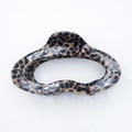 Grande pince à cheveux en acétate motif léopard écaille de tortue au design chic - 11.2cm / Léopard Jaune