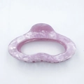 Pince à cheveux élégante en acétate marbré violet pour cheveux épais accessoire - 11.2cm / Rose Métallique