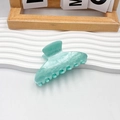 Pince à cheveux en acrylique vert menthe avec motif marbre pour queue de cheval - Ondulation de l'Eau-Bleu Clair / 8.5cm