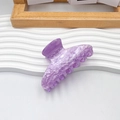 Purple marble pattern acrylic hair claw clip with elegant cloud texture design - Water Ripple-Light Purple / 8.5cm