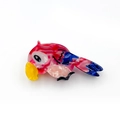 Bunte Haarklammer aus Acetat in Papageienform mit lebhaften roten und blauen Mustern - 10cm / Roter Stil (DZ0126)