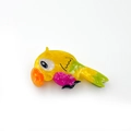 Bunte Papageien Haarklammer aus Acetat mit Marmortextur für Damen und Mädchen - 10cm / Gelber Stil (DZ0126)