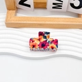 Eleganter PVC-Haarclip mit farbenfrohem tropischem Hibiskus-Blumenmuster für Damen - 6cm / Rot
