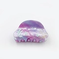 Pinza de pelo acrílica en tonos púrpura y rosa con motivos de estrellas de mar y conchas - Púrpura