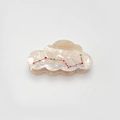 Pinza per capelli in acetato a nuvola con costellazione di strass colorati effetto marmo - Bianco Diamante Grande Carro 8.5cm