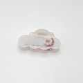 Pinza per capelli a nuvola bianca perlata in acetato con strass colorati luna e stelle - Bianco Sirena Luna Stella 8.5cm