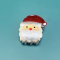 Molla per capelli a Babbo Natale con glitter rossi e argento per Natale - Babbo Natale con Barba (5cm)