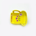 Pinza per capelli in acrilico giallo a forma di tazza con motivi a tulipano - Giallo 5cm