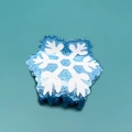 Light blue glitter snowflake hair claw clip with translucent finish and festive design - Snowflake (5cm)