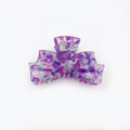 Kleurrijke vlinder haarklem van acryl met paars en roze marmerpatroon voor dames - 9.5CM / Paars